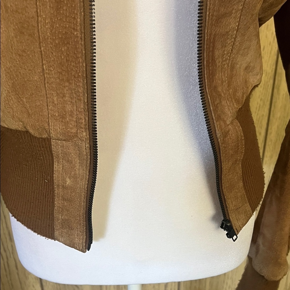 Brown Suede Women's Jacket - Picture 5 of 17
